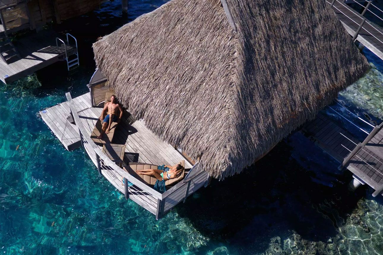 Premium Overwater Bungalow - view from above.