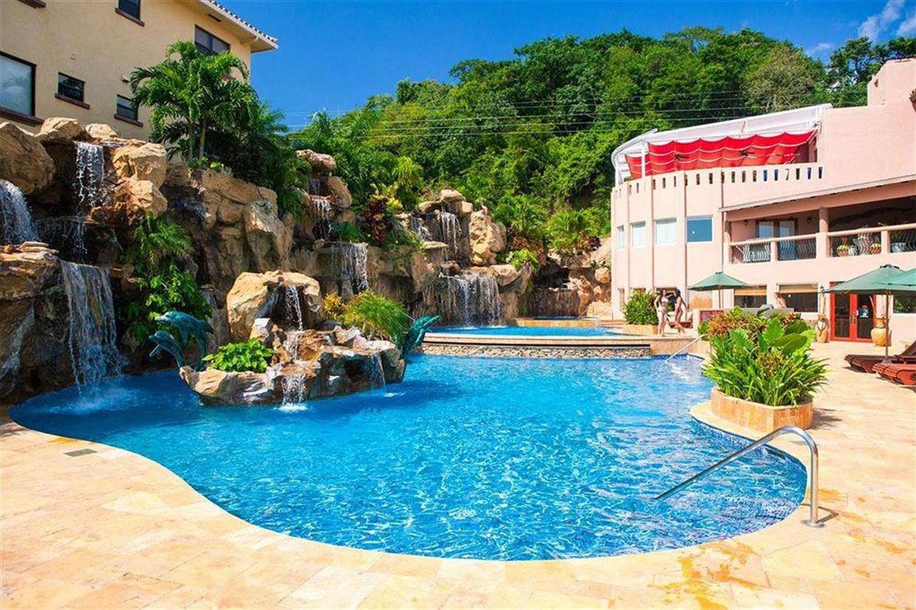 Clarion Suites Roatan at Pineapple Villas pool.