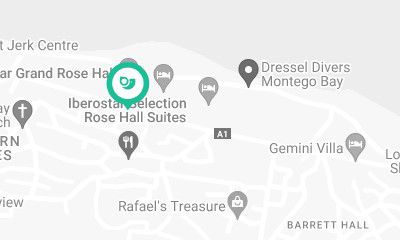 Iberostar Grand Rose Hall on the map.