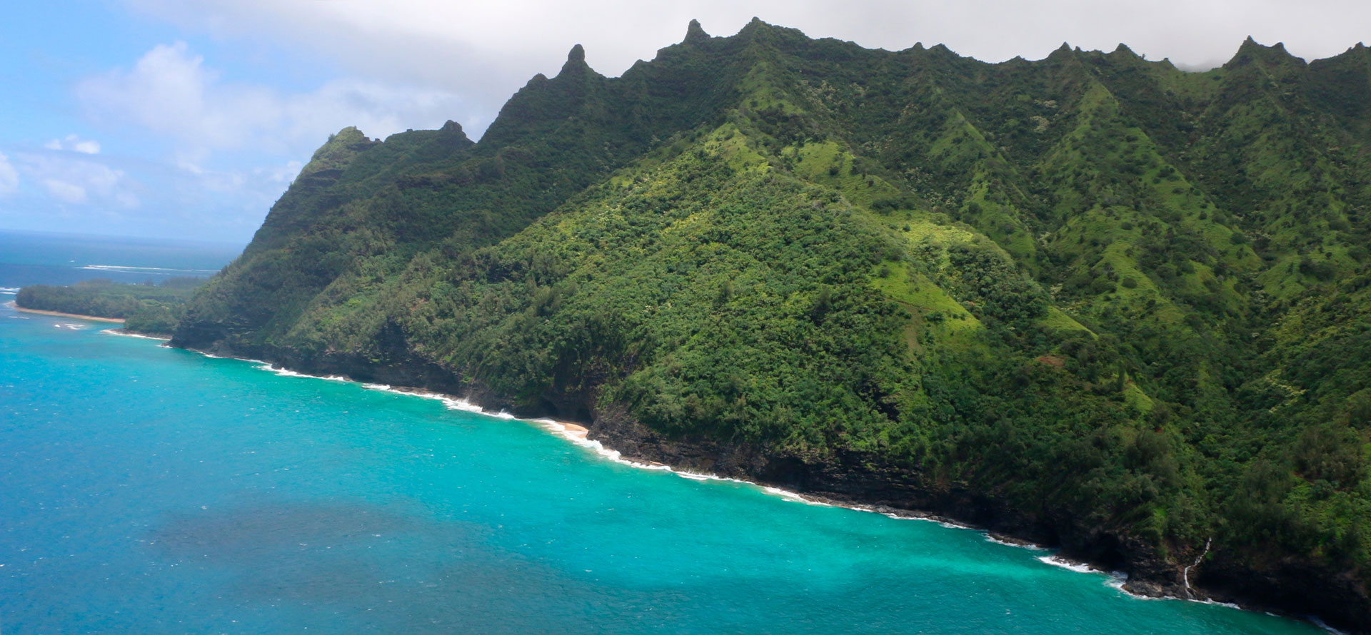 Hawaii top view at beach with all-inclusive resort adults only.