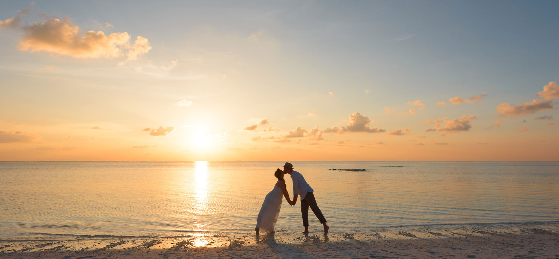 Happy Newlyweds On Bora Bora Honeymoon.