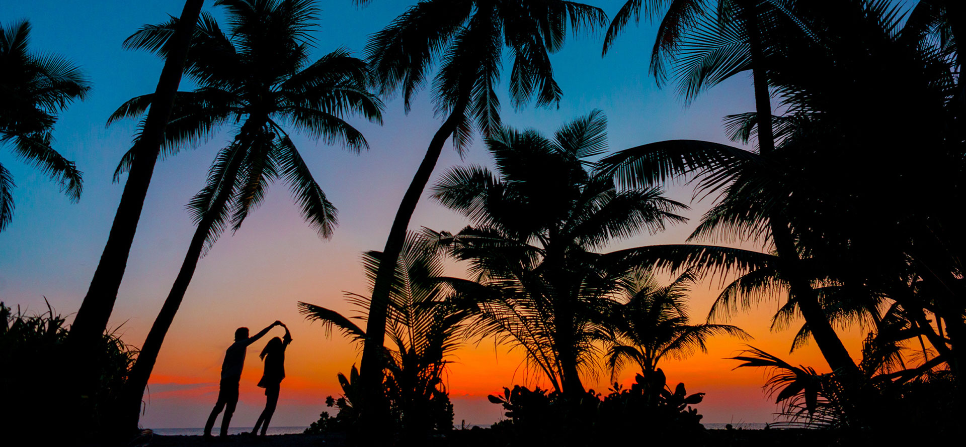 Lovers on the beach hawaii honeymoon.