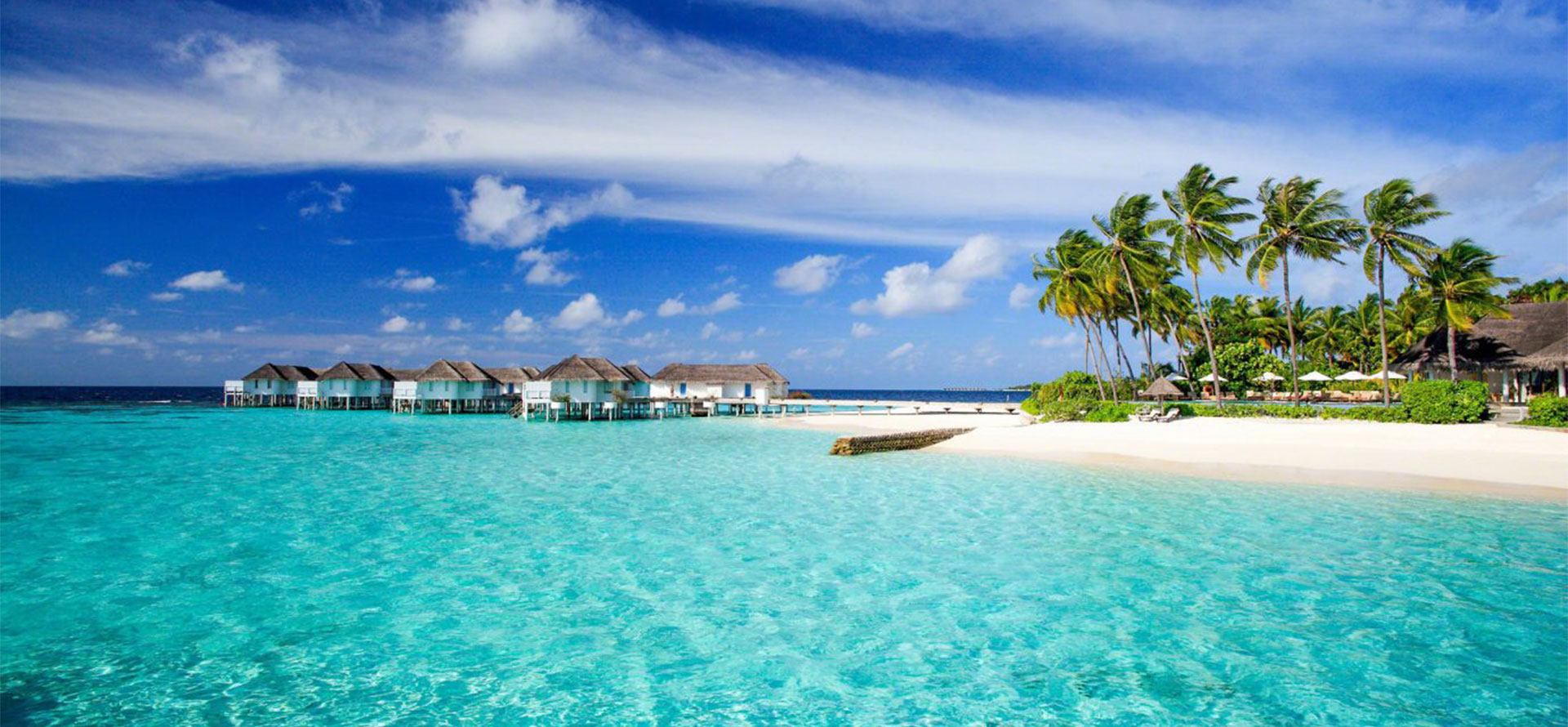 Maldives all inclusive resort and bungalows.