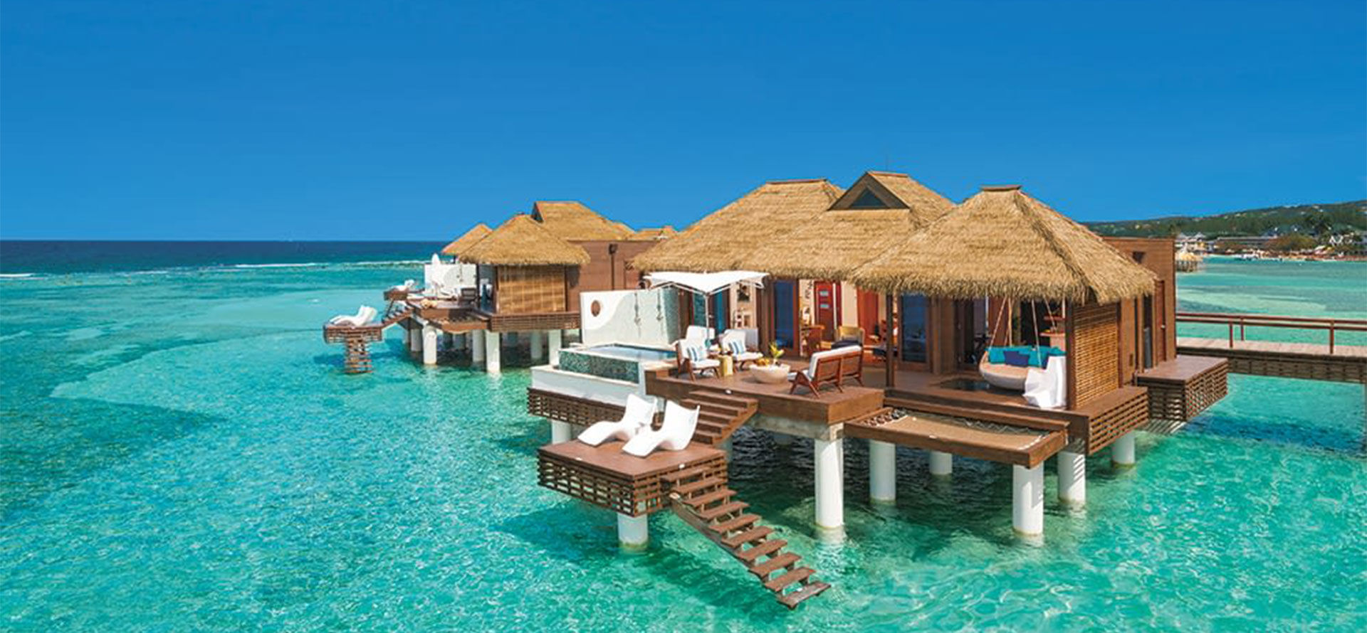 Overwater bungalows mexico.