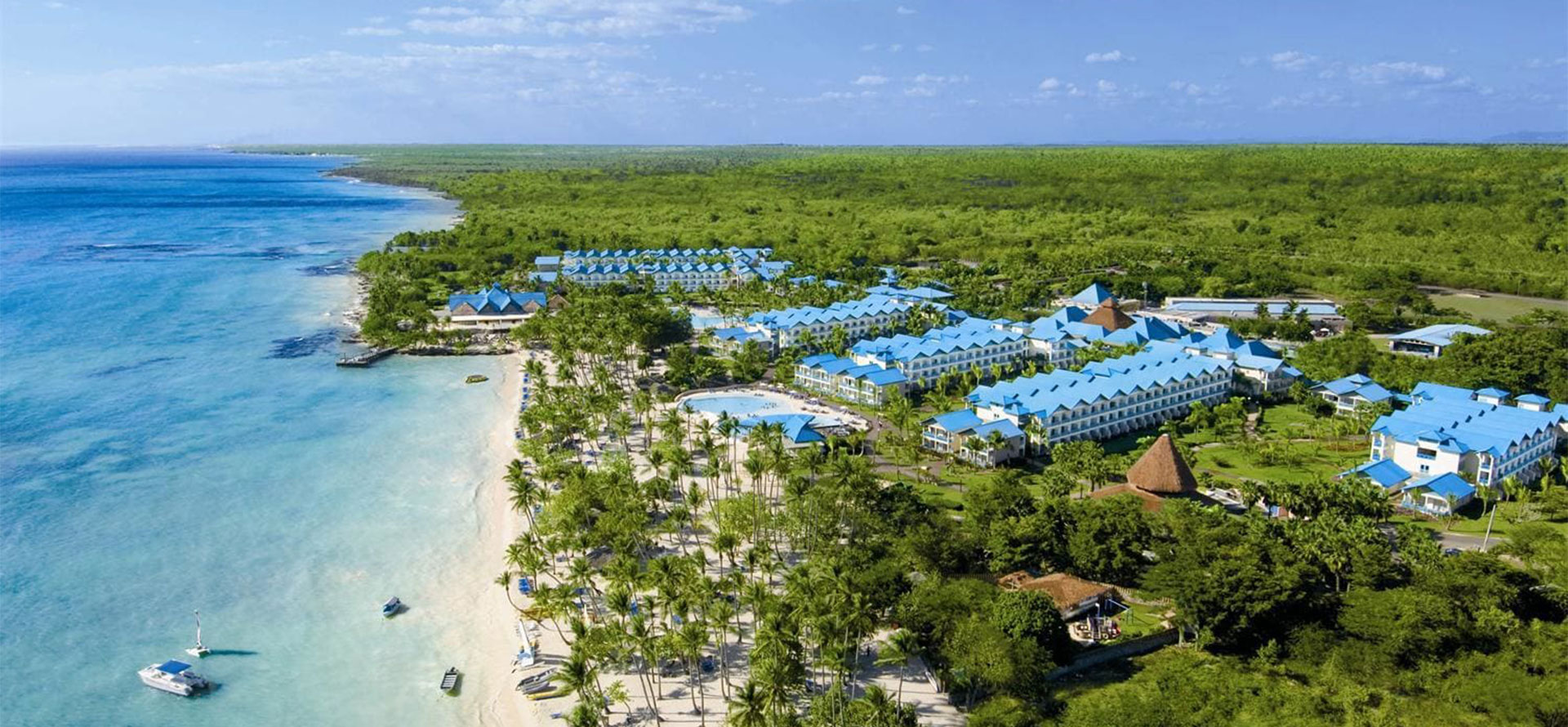Bird eye view for punta cana all inclusive family resort.