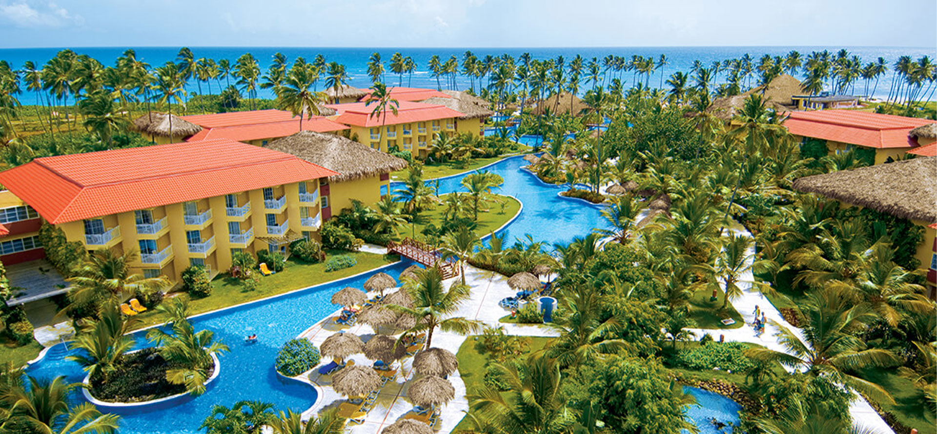 Beautiful scenery from the rooms of the family resort of punta cana.