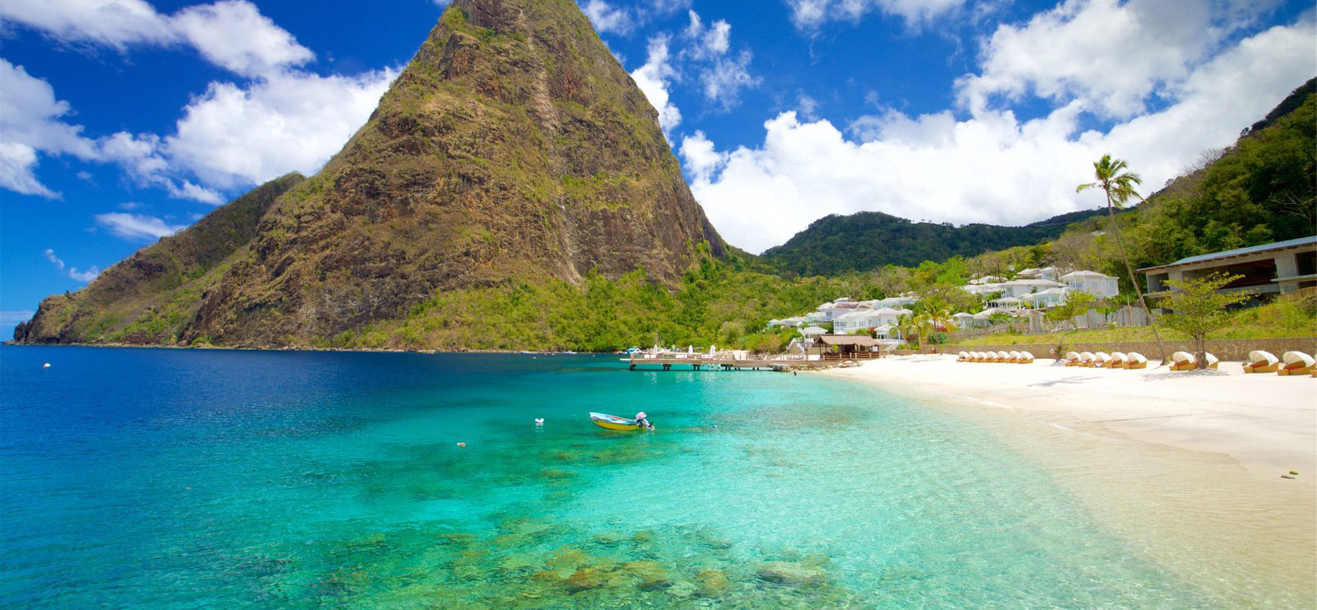 St. lucia island with all-inclusive resorts.